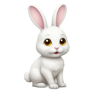 cute bunny with classes sticker
