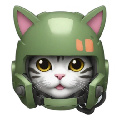 zaku with cat ears sticker