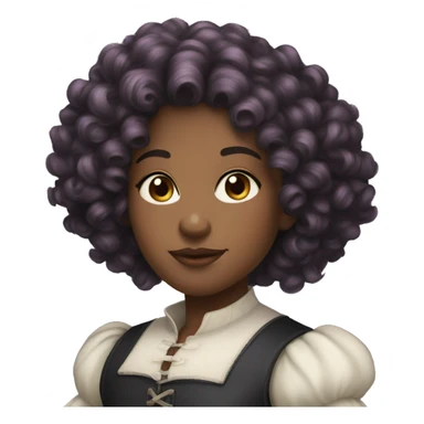 Three musketeers dark black women lilac curly hair sticker