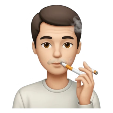 person smoking sticker