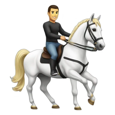 Ronaldo sur cheval sticker
