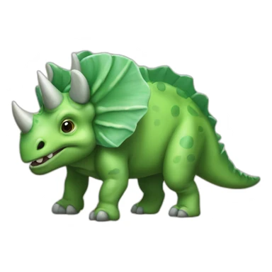 Small green triceratops sticker