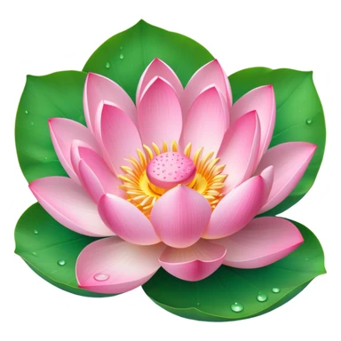 pink lotus flower, top view sticker