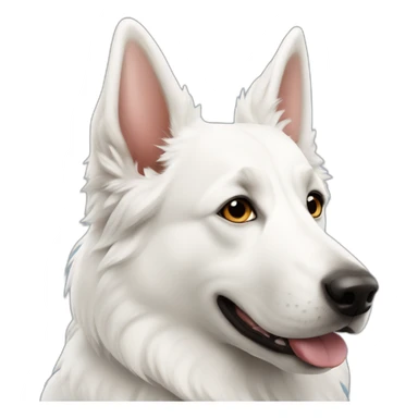 White Swiss Shepherd Dog sticker
