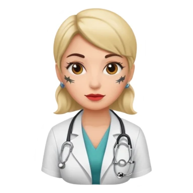 tattooed doctor girl sticker