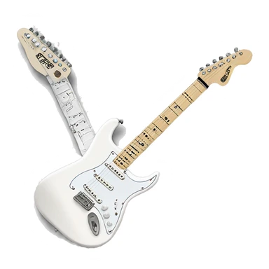 all white stratocaster  sticker