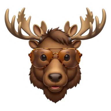 Moose with sunglasses sticker