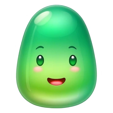 Jelly bean green ombré straight mouth sticker