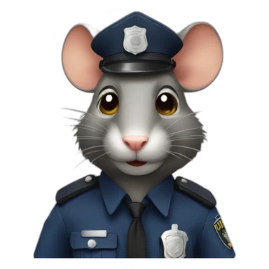 police rat sticker