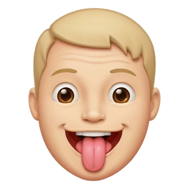 Pregnant man emoji with tongue emoji sticker