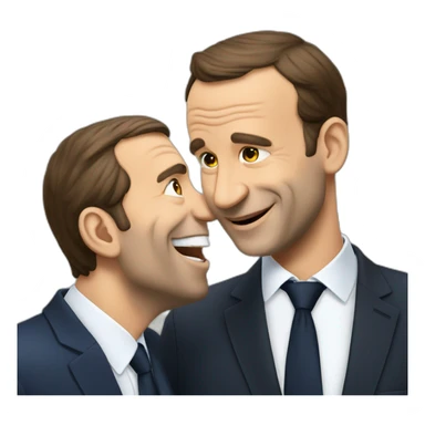 Macron qui fait un bisou à sa prof sticker