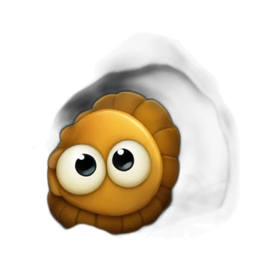 A giant worm hiding in a cave sticker