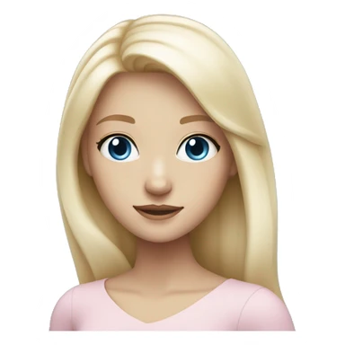 light pink magic blonde girl white skin blue eyes  sticker