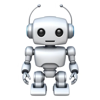 white robot toy sticker
