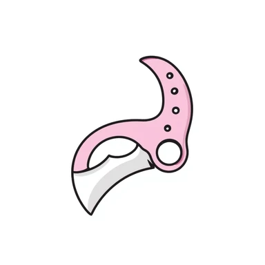 pink karambit knife cs2 sticker