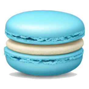 Realistic light blue macaroon sticker