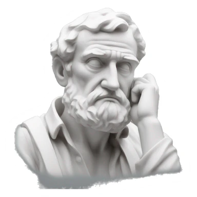 rodin man thinking sticker