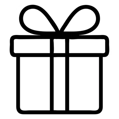 outlined gift box icon sticker