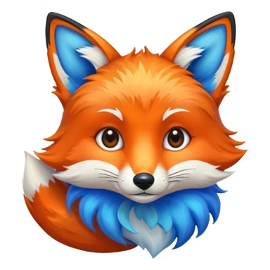 a galaxy print fox sticker