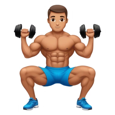 bodybuilder laying down abs exercise sticker