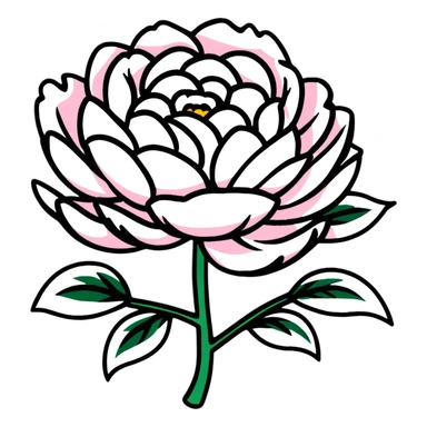 peony flower sticker