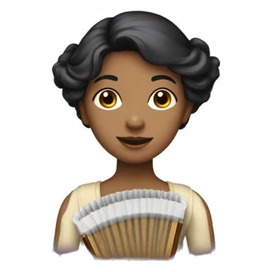 Victorian lady with black hair holding soap and a washboard sticker