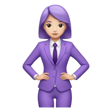lavender-purple  Suit, smooth rounded neckline, simple design, glossy surface, plain background. Negative: Girls, only suit. sticker