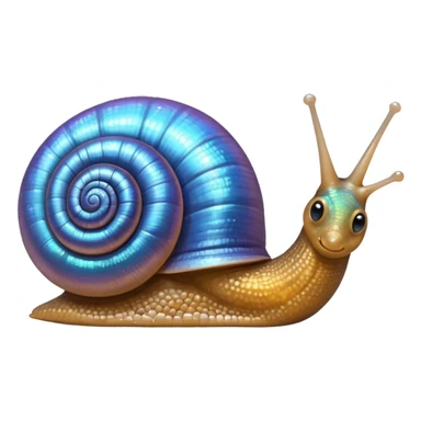 shiny snail sticker