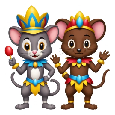  Tom and Jerry emoji com elementos da cultura do Pará, Brasil, sem texto sticker