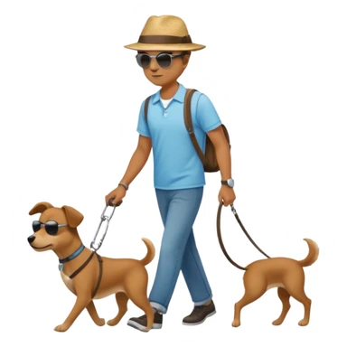 Dog Walker man sticker