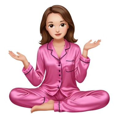 hd k realistic leighton meester pink silk pyjamas  sticker