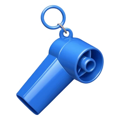 whistle in blue sticker