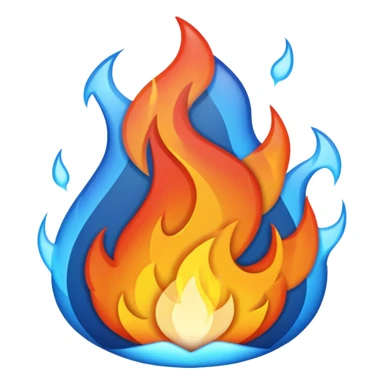 Fire blue sticker
