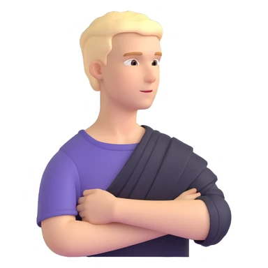 white young man's shoulder, just the shoulder area sticker