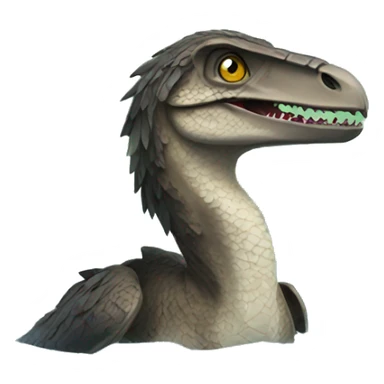 A raptor swimming in a lake sticker