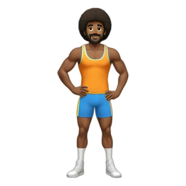 Classic 70s workout clothes for men sticker