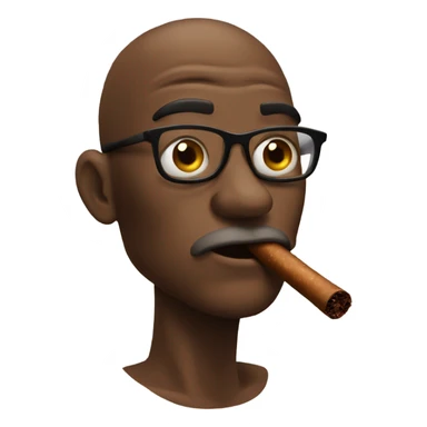 Emoji smoking a cigar  sticker