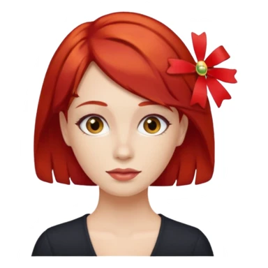 kırmızı toka takan kadın sticker