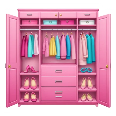 Pink closet sticker