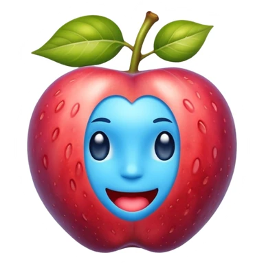 Colorful fruits with glowing antioxidant particles, cell protection, bright clean colors, simple emoji style sticker