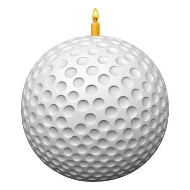 Golf ball birthday cake sticker