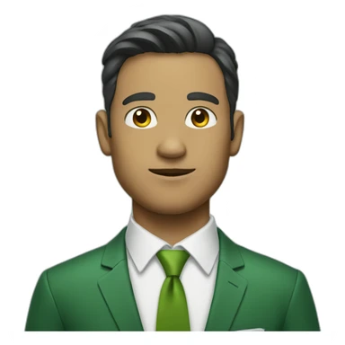 guy in green suit and tie sticker