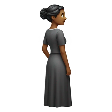Lady turned back standing  sticker