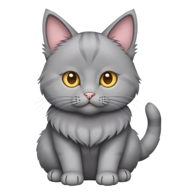 Gray cat with folded ears sticker