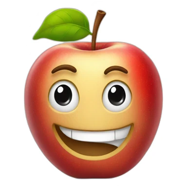 smirking apple sticker