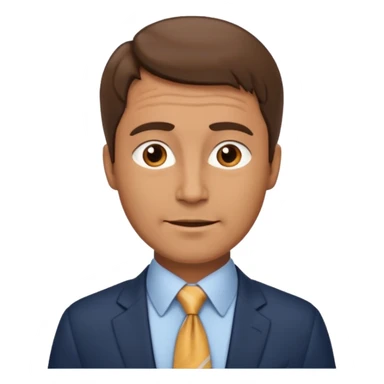 middle aged man, receding brown hair, wearing a tie, friendly expression sticker