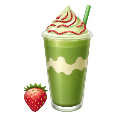 iced matcha latte strawberry  sticker