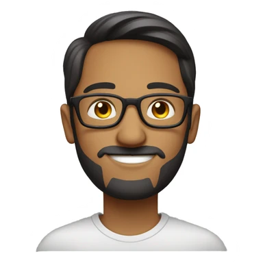 an it guy in love with tech, indian short height wear glasses, mid 30s, fair, wear round glasses sticker