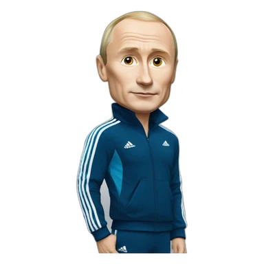 Putin in adidas track suit sticker
