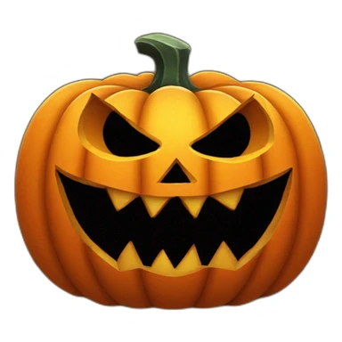 evil halloween pumpkin sticker